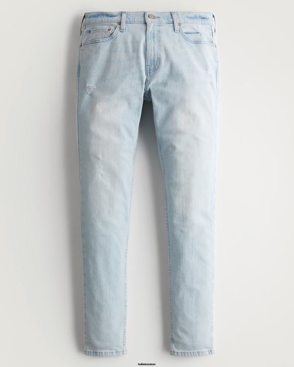jean skinny délavé clair effet vieilli Hommes détruire la lumière Hollister bas RRRJX1348