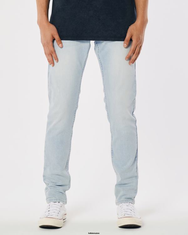 jean skinny délavé clair effet vieilli Hommes détruire la lumière Hollister bas RRRJX1348