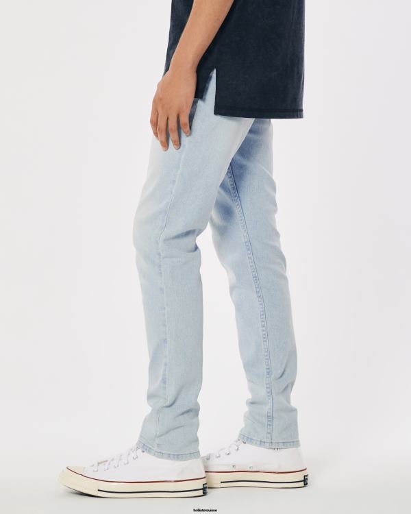 jean skinny délavé clair effet vieilli Hommes détruire la lumière Hollister bas RRRJX1348