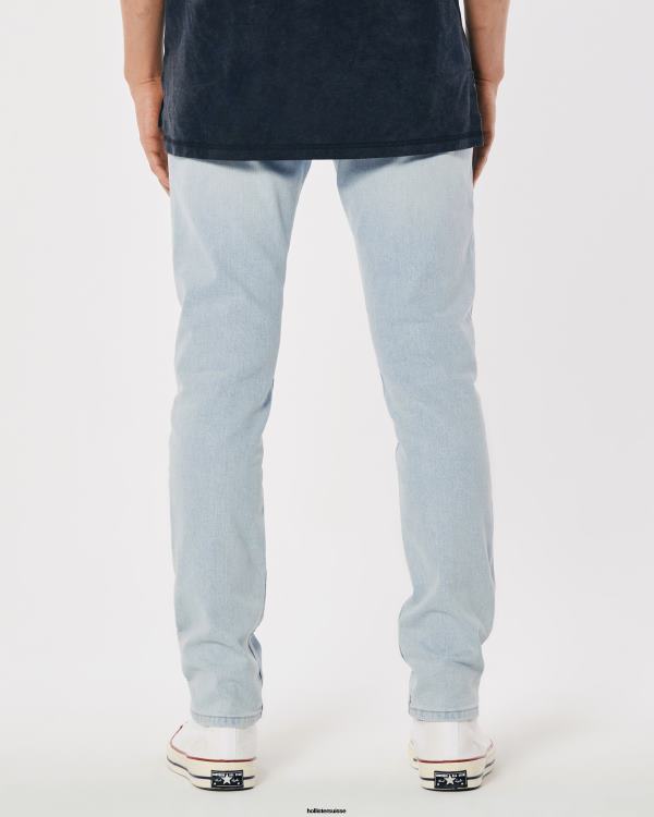 jean skinny délavé clair effet vieilli Hommes détruire la lumière Hollister bas RRRJX1348