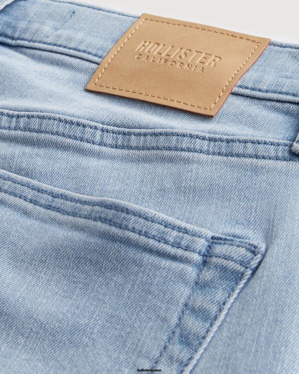 jean skinny empilé délavé clair Hommes lavage léger Hollister bas RRRJX1252