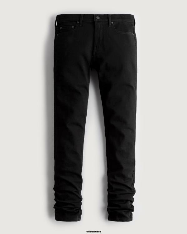 jean skinny noir non délavé Hommes noir sans fondu Hollister bas RRRJX1207