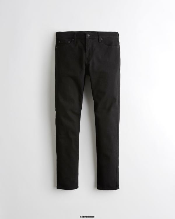 jean skinny sans décoloration Hommes noir sans fondu Hollister bas RRRJX1156