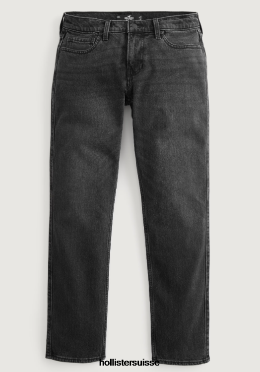 jean slim droit signature noir délavé Hommes noir lavé Hollister bas RRRJX1357
