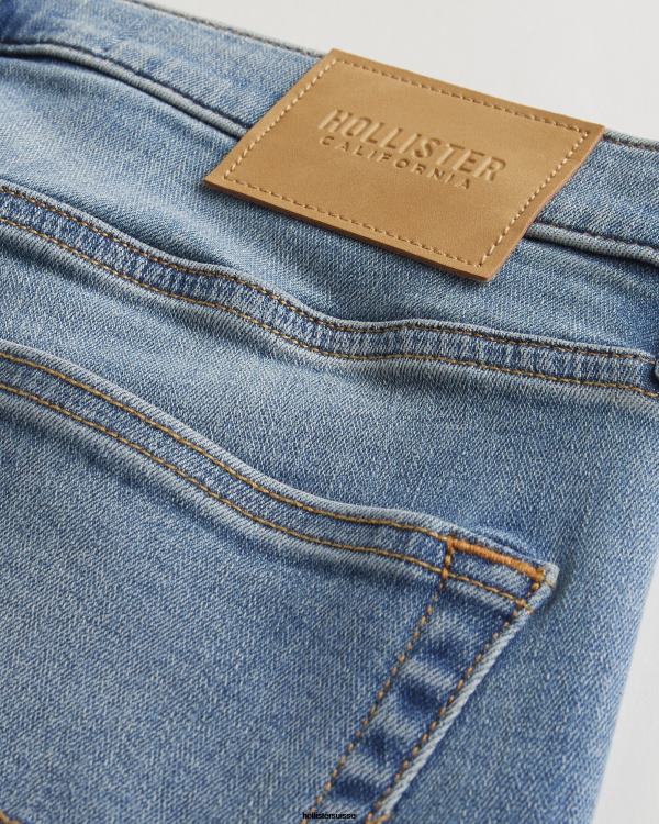 jean super skinny déchiré à délavage moyen Hommes milieu déchiré Hollister bas RRRJX1347