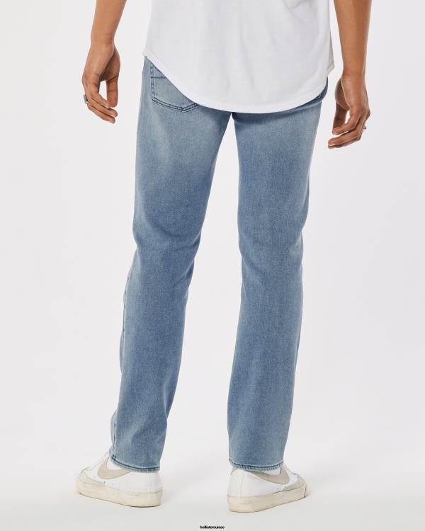 tout comme un jean droit slim en tricot délavé moyen Hommes lavage moyen Hollister bas RRRJX1360