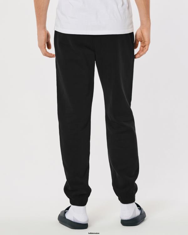 lot de 2 pantalons de jogging graphiques en molleton à logo Hommes blanc noir Hollister bas RRRJX1329