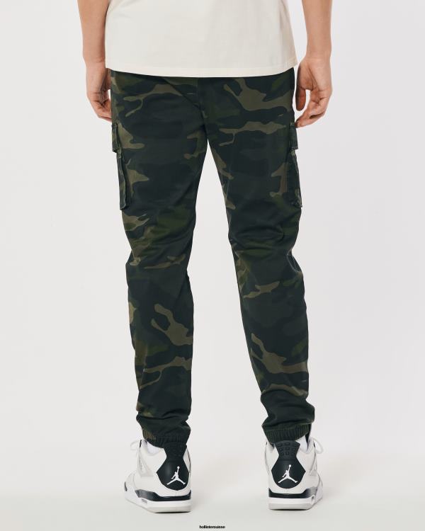 pantalon de jogging cargo skinny en sergé Hommes camouflage Hollister bas RRRJX1393