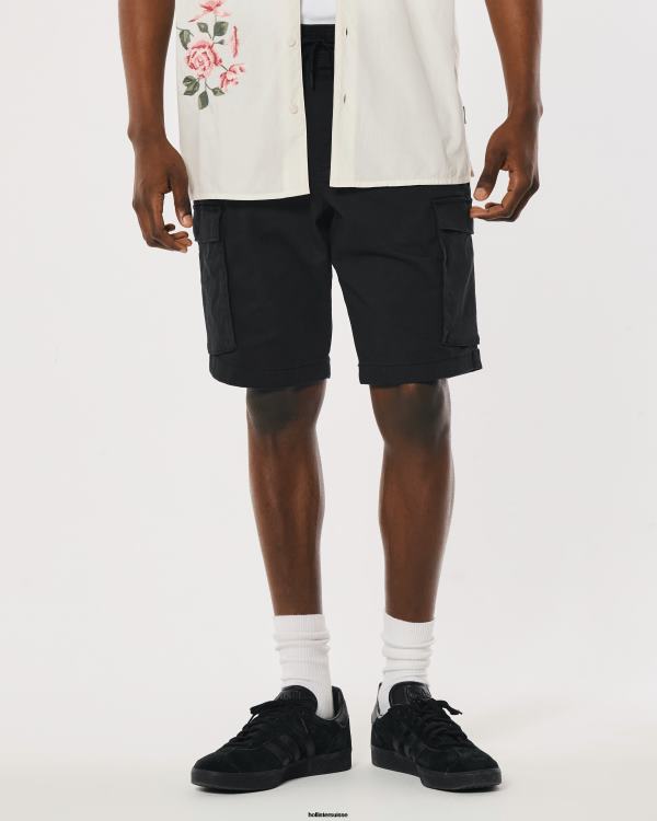 short de jogging cargo 9\'\' Hommes noir Hollister bas RRRJX1103