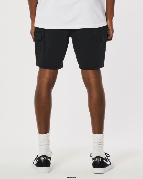 short de jogging cargo sergé 7\'\' Hommes noir Hollister bas RRRJX1105