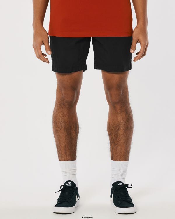 short de jogging en sergé 7\'\' Hommes noir Hollister bas RRRJX1134