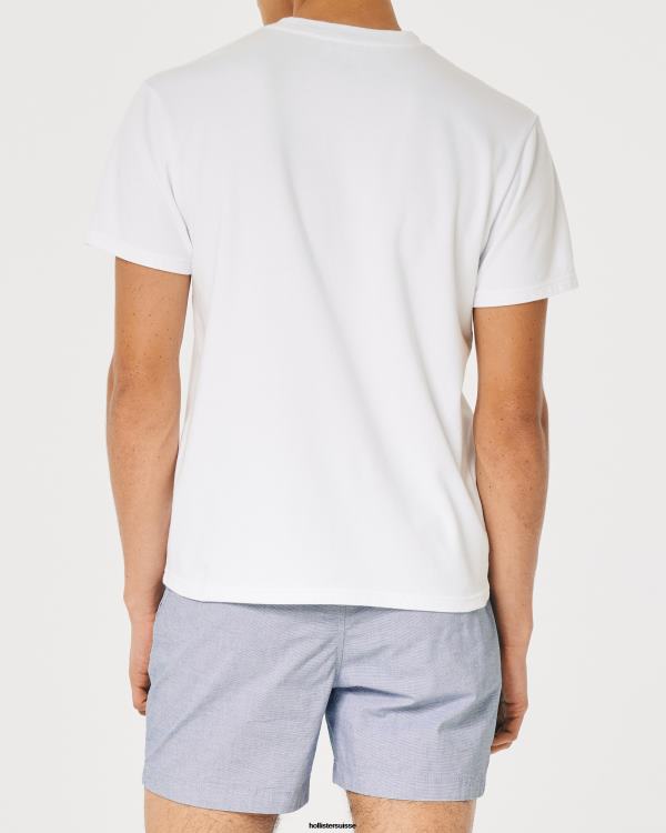 short jogger en sergé à micro-rayures 5\'\' Hommes microrayure bleue Hollister bas RRRJX1178