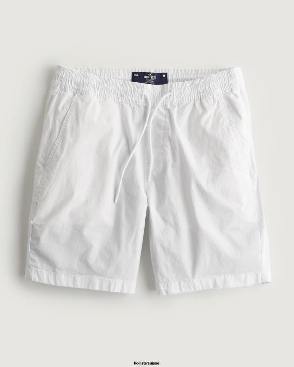 short jogger popeline 7'' Hommes blanc Hollister bas RRRJX1179