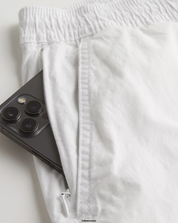 short jogger popeline 7\'\' Hommes blanc Hollister bas RRRJX1179