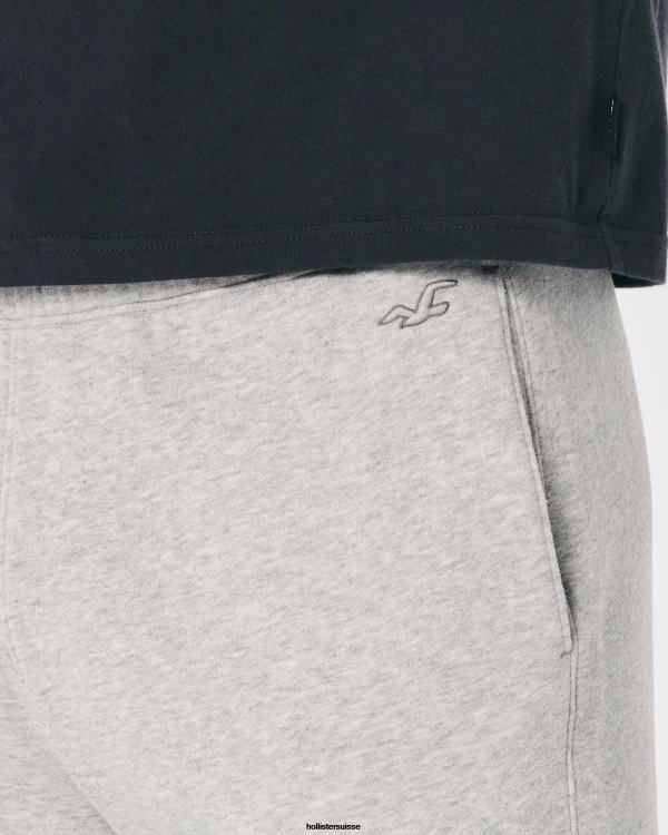 pantalon de survêtement droit Hommes gris chiné Hollister bas RRRJX1266