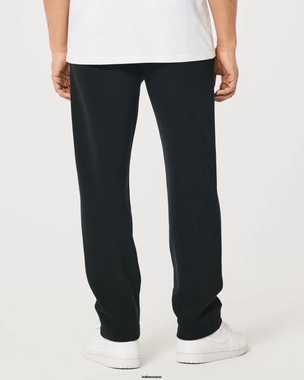 pantalon de survêtement droit Hommes noir Hollister bas RRRJX1211