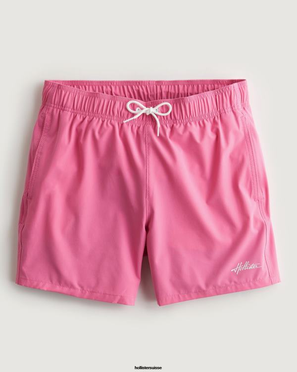 maillot de bain guard 5'' Hommes rose Hollister bas RRRJX1110