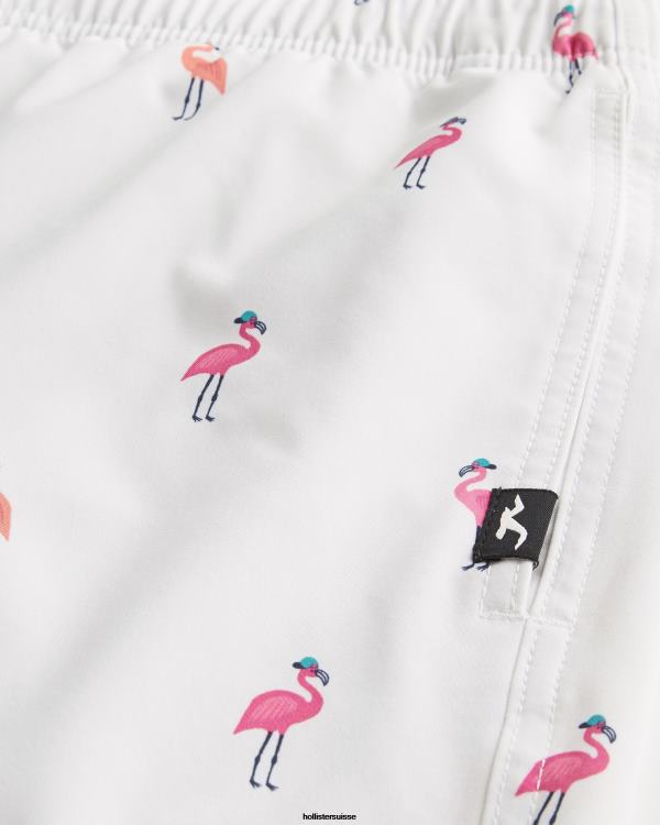 maillot de bain guard 7\'\' Hommes impression blanche Hollister bas RRRJX1400