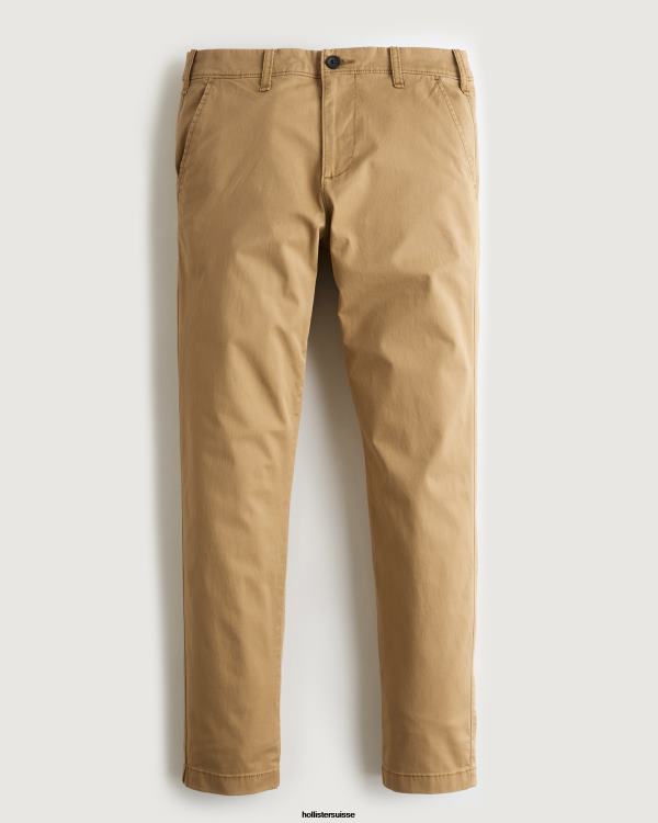 pantalon chino skinny Hommes kaki foncé Hollister bas RRRJX1151