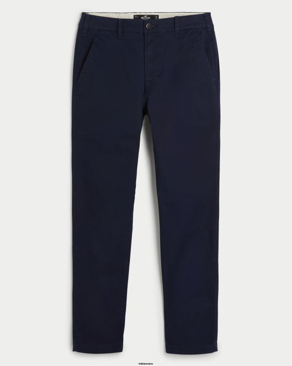 pantalon chino skinny Hommes marine Hollister bas RRRJX1157
