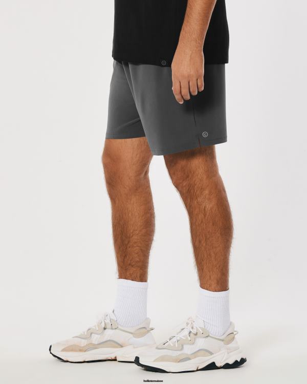 gilly hicks short actif 7\'\' Hommes gris foncé Hollister bas RRRJX1236