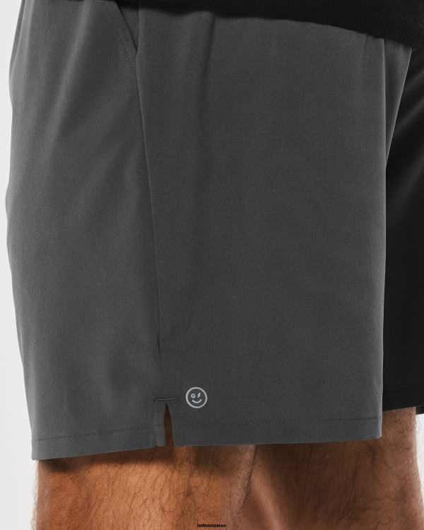 gilly hicks short actif 7\'\' Hommes gris foncé Hollister bas RRRJX1236