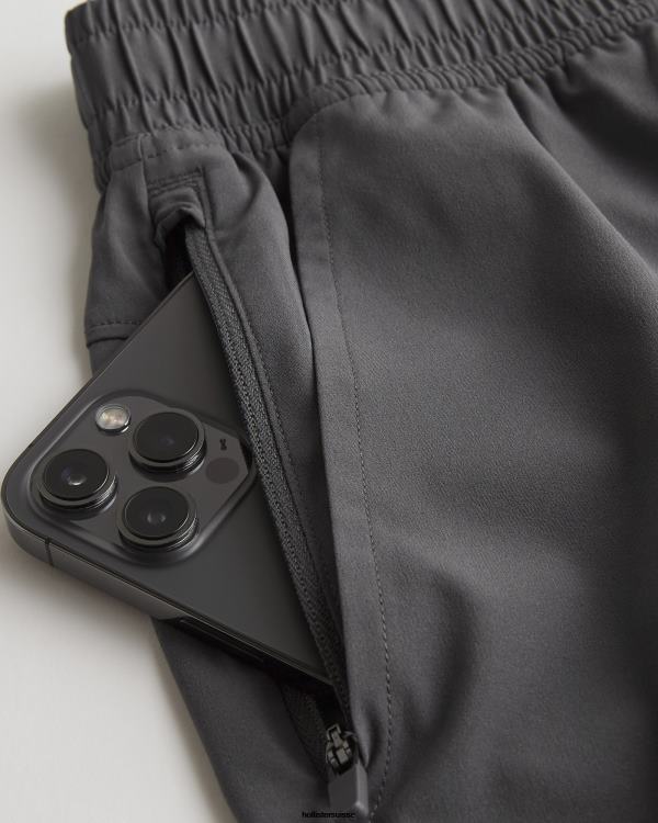 gilly hicks short actif 7\'\' Hommes gris foncé Hollister bas RRRJX1236