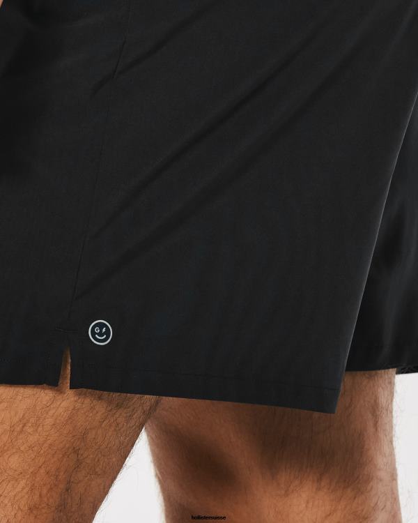 gilly hicks short actif 7\'\' Hommes noir Hollister bas RRRJX1215