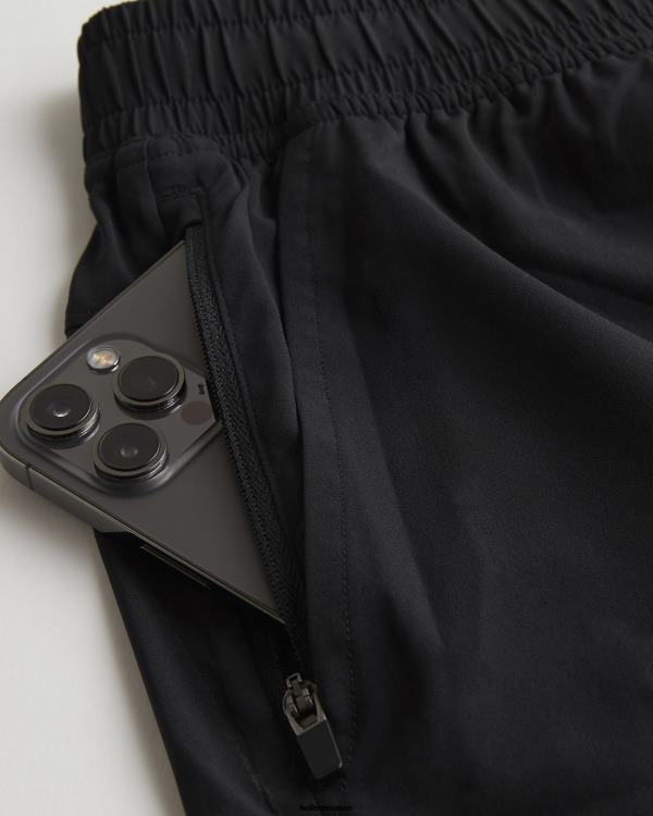 gilly hicks short actif 7\'\' Hommes noir Hollister bas RRRJX1215