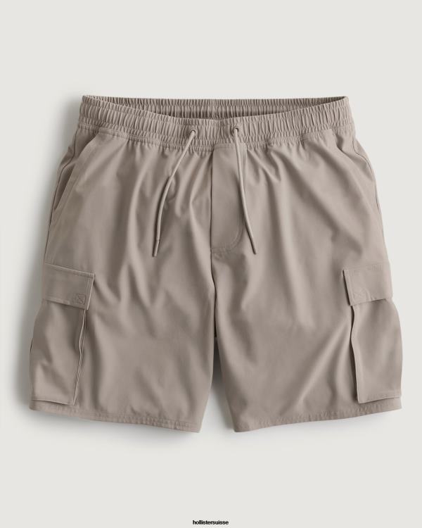 gilly hicks short cargo actif non doublé 7'' Hommes bronzer Hollister bas RRRJX1353