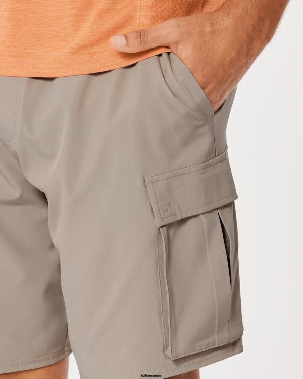 gilly hicks short cargo actif non doublé 7\'\' Hommes bronzer Hollister bas RRRJX1353