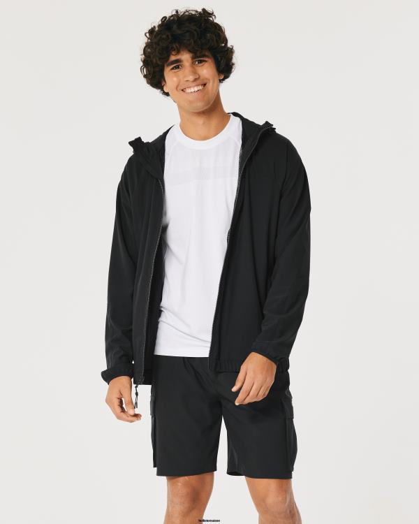 gilly hicks short cargo actif non doublé 7\'\' Hommes noir Hollister bas RRRJX1349