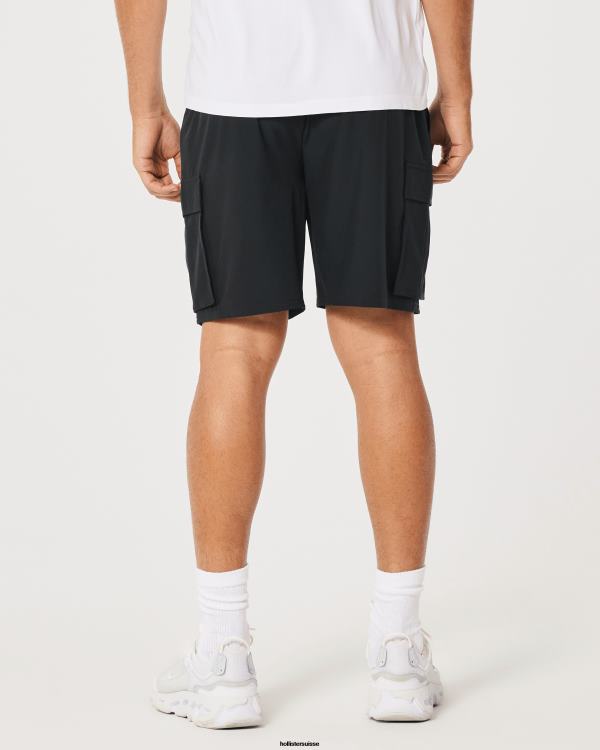 gilly hicks short cargo actif non doublé 7\'\' Hommes noir Hollister bas RRRJX1349