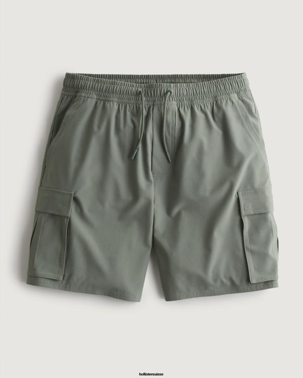 gilly hicks short cargo actif non doublé 7'' Hommes sage Hollister bas RRRJX1352