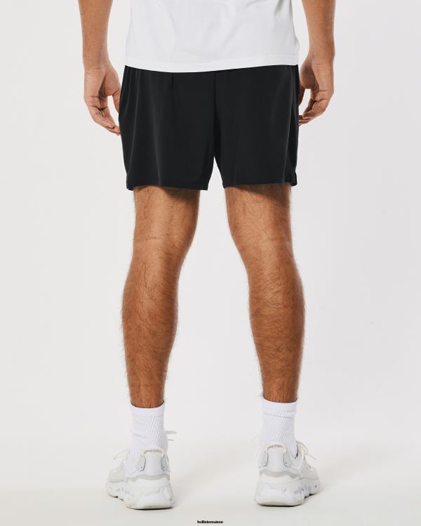 gilly hicks short doublé actif 5\'\' Hommes noir Hollister bas RRRJX1216