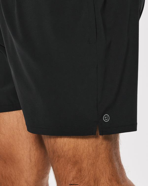 gilly hicks short doublé actif 5\'\' Hommes noir Hollister bas RRRJX1216