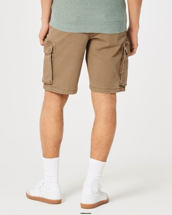 short cargo en sergé 11\'\' Hommes kaki foncé Hollister bas RRRJX1193
