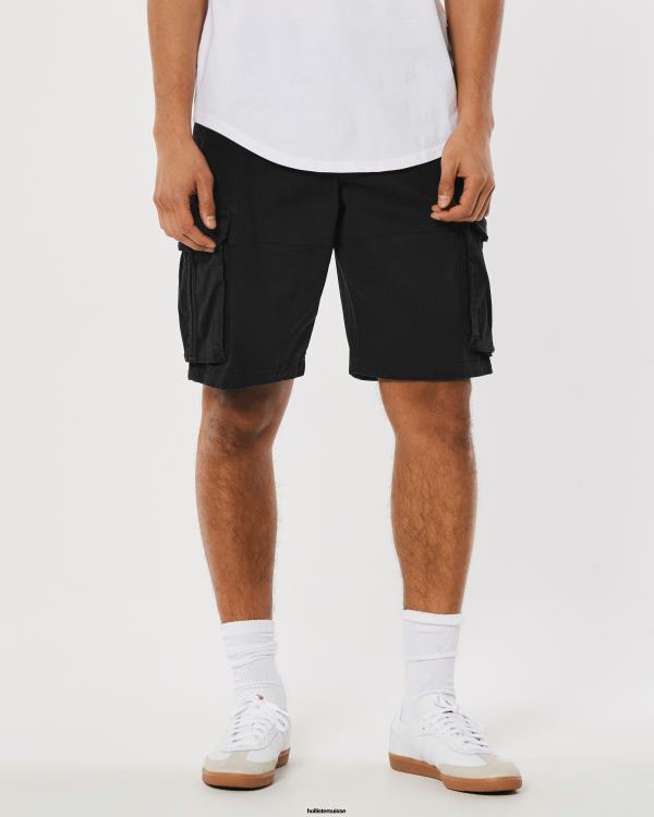 short cargo en sergé 11\'\' Hommes noir Hollister bas RRRJX1209