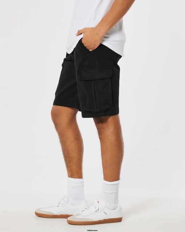 short cargo en sergé 11\'\' Hommes noir Hollister bas RRRJX1209