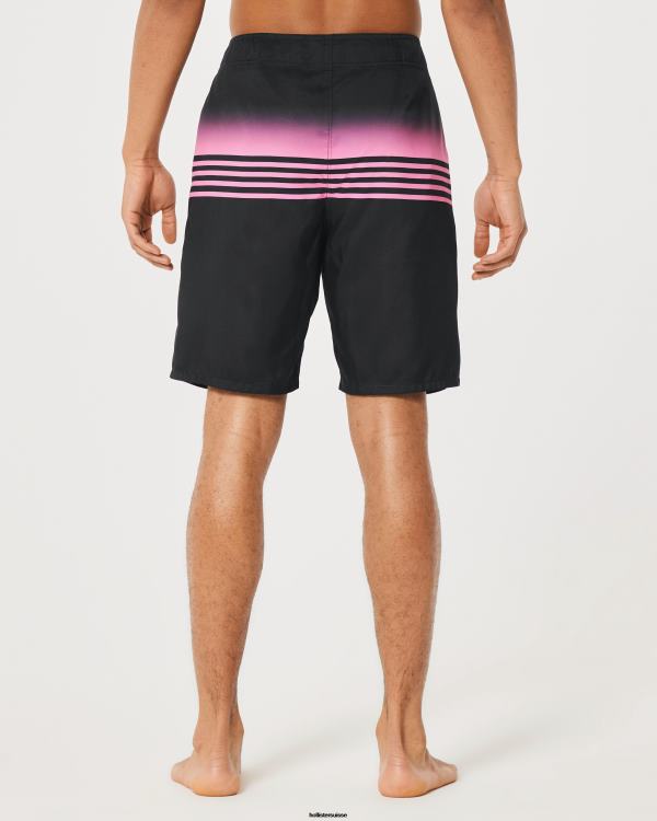 short de bain 9\'\' Hommes bande rose Hollister bas RRRJX1328