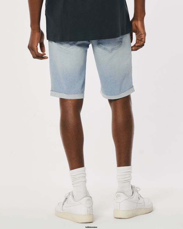 short en jean skinny délavé clair 9\'\' Hommes lavage léger Hollister bas RRRJX1232