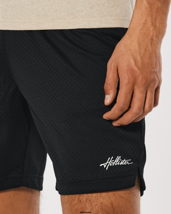 short en maille avec logo 7\'\' Hommes noir Hollister bas RRRJX1315