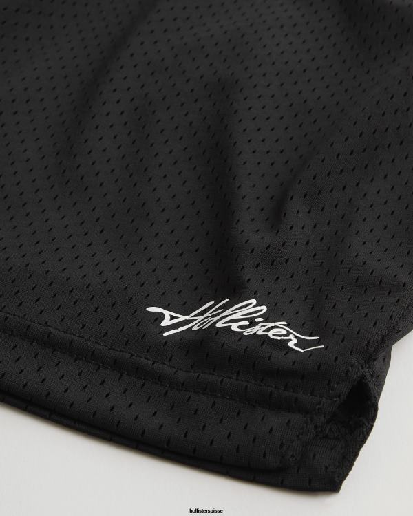 short en maille avec logo 7\'\' Hommes noir Hollister bas RRRJX1315