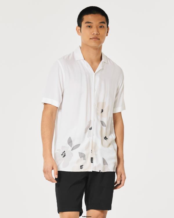 short en sergé à devant plat 9\'\' Hommes noir Hollister bas RRRJX1172