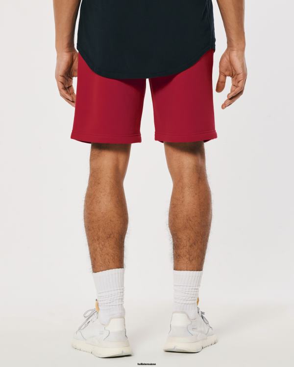 short graphique logo brillant en molleton 9\'\' Hommes rouge Hollister bas RRRJX1273