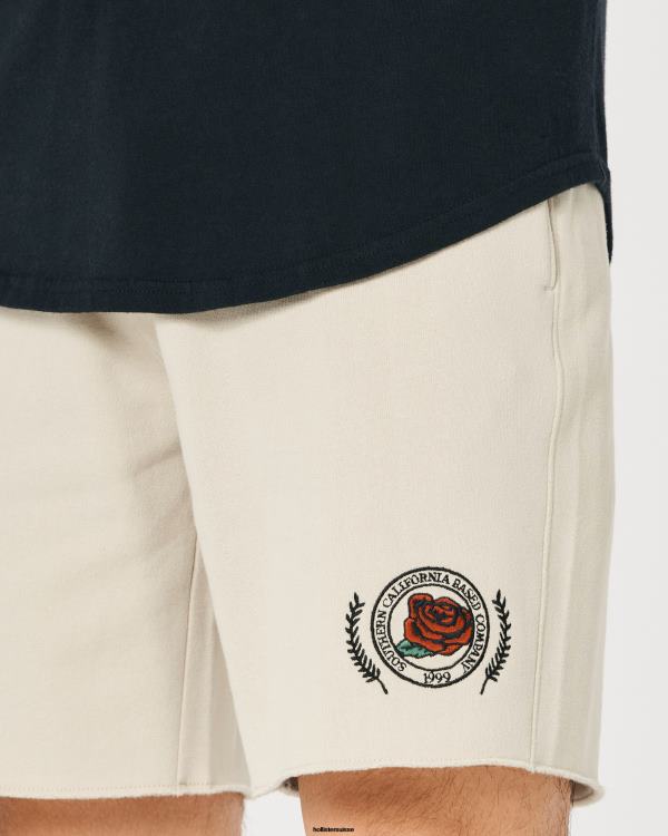 short graphique universitaire en polaire 7\'\' Hommes bronzer Hollister bas RRRJX1368