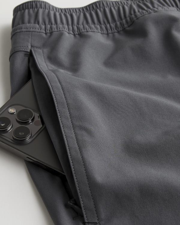 short hybride 5\'\' Hommes gris foncé Hollister bas RRRJX1101