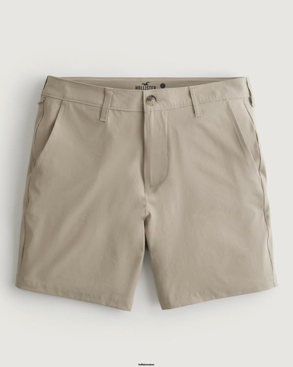short hybride à devant plat 7'' Hommes kaki Hollister bas RRRJX1195