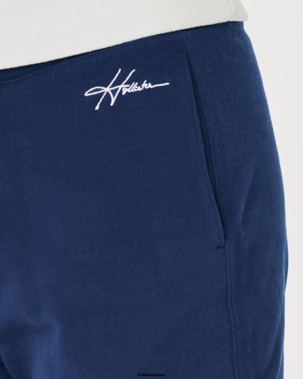 short molletonné logo 5\'\' Hommes bleu foncé Hollister bas RRRJX1185