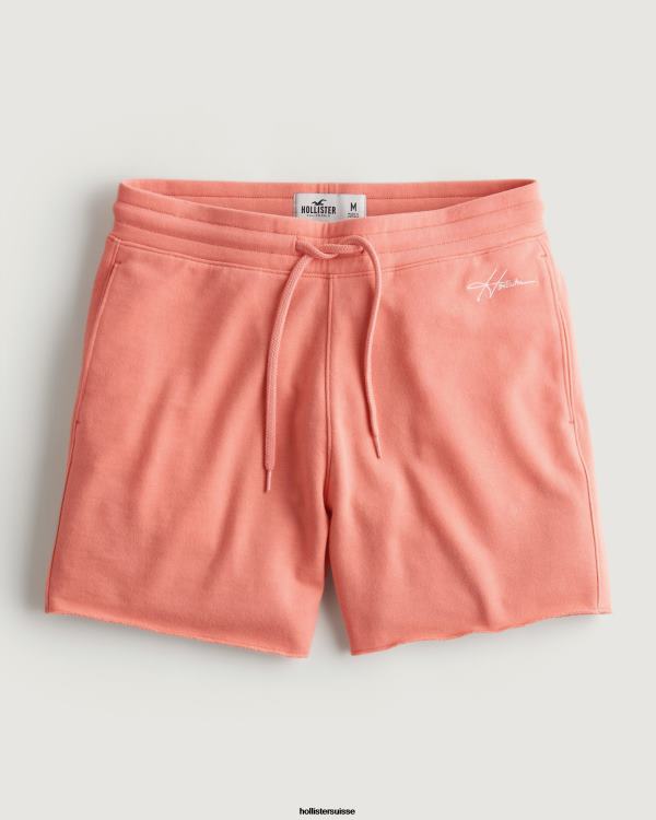 short molletonné logo 5'' Hommes corail Hollister bas RRRJX1221